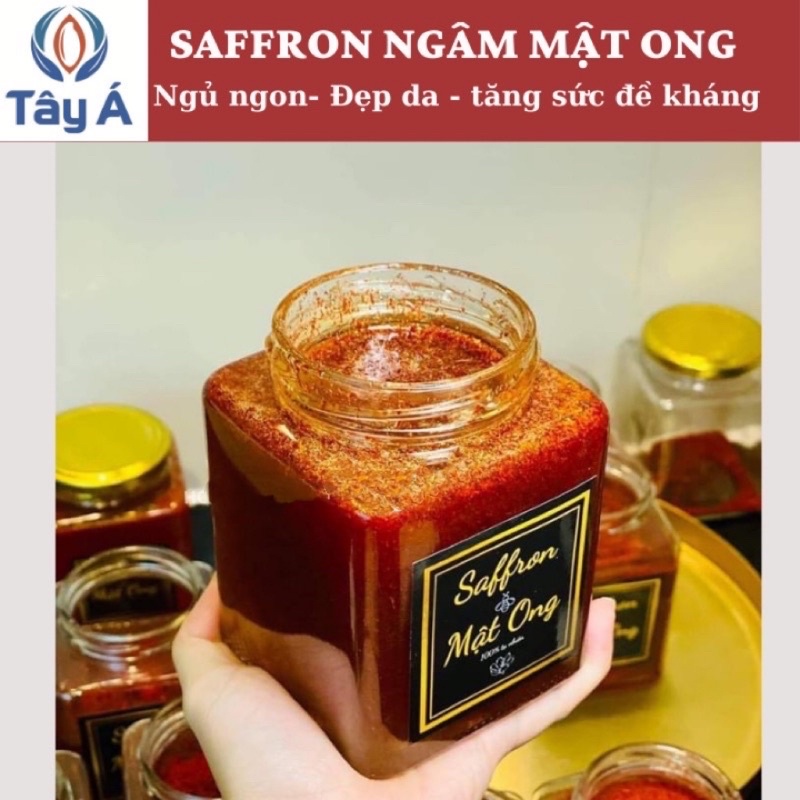 Saffron ngâm mật ong - hũ 1/2/3/5 gram - saffron tây á - nhập khẩu chính hãng độc quyền từ Iran- Cam kết chính hãng