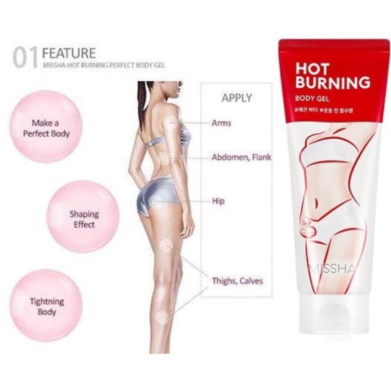 Kem Tan Mỡ Missha Hot Burning Perfect Body Gel tuýp 200ml