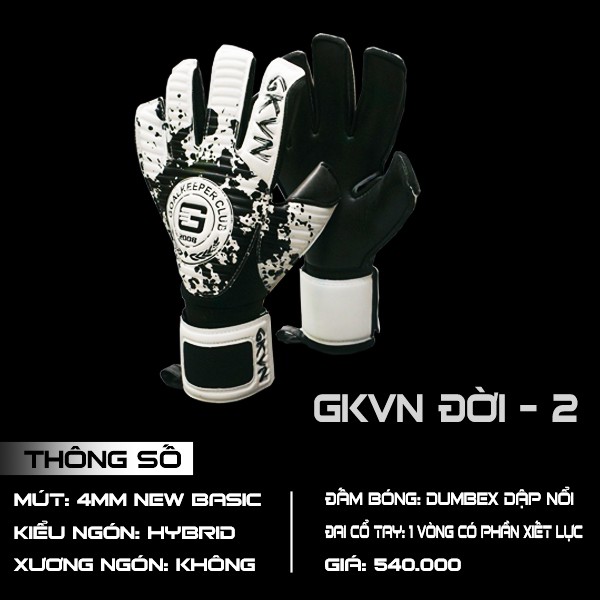 Găng tay thủ môn GKVN - Đời 2