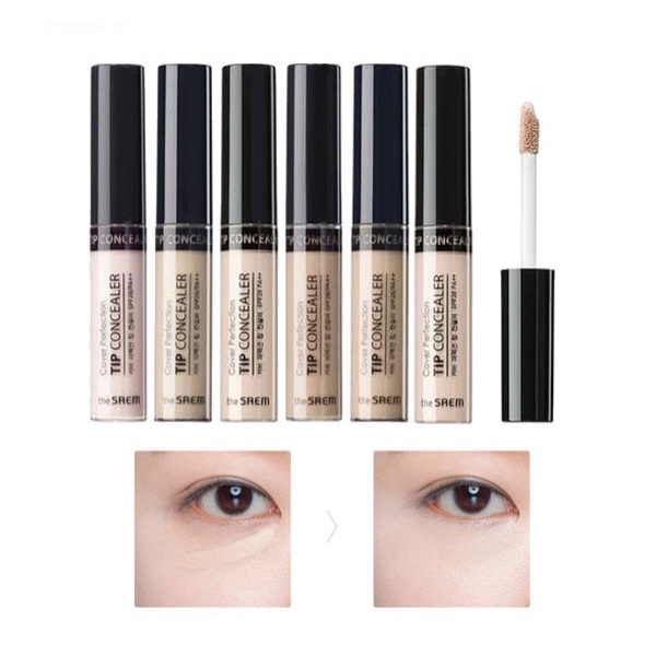 Kem Che Khuyết Điểm The Saem Cover Perfection Tip Concealer SPF28 PA++ 6.5g