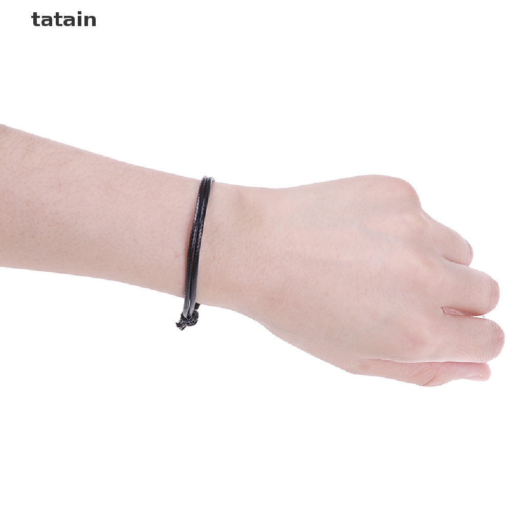 [TAT] 2x DIY Red leather string lucky bracelet lucky bracelet anklet against unisex CVX