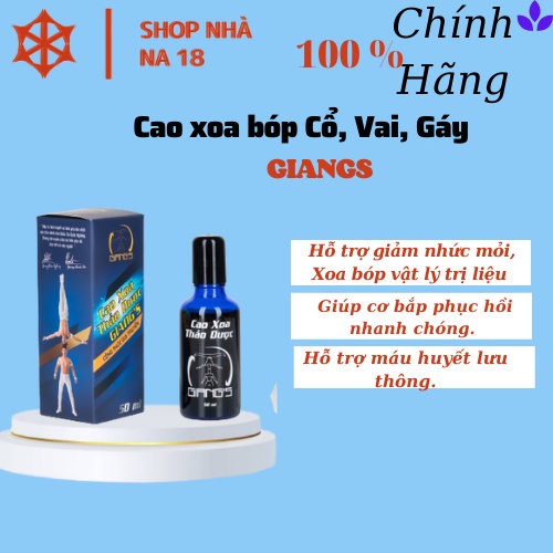 Cao xoa bóp Cổ, Vai, Gáy dạng lăn thảo dược gia truyền nhà Quốc Cơ-Quốc Nghiệp 50ml