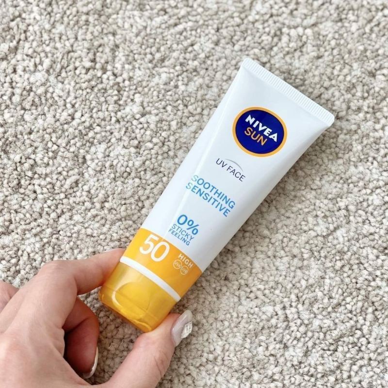 [DATE 2023] KEM CHỐNG NẮNG NIVEA UV FACE SOOTHING SENSITIVE SUN CREAM SPF 50+ PA++++ BẢN MỚI