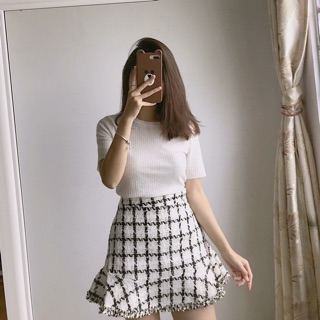 Set vest dạ tweed
