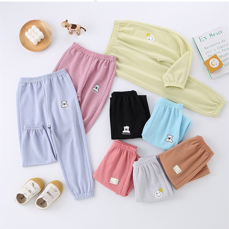 Quần Cotton Lanh Dài Ống Rộng 100-160cm Cho Bé