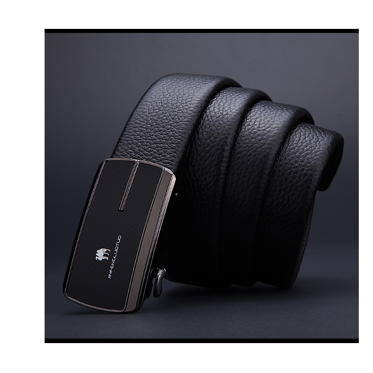 Thắt lưng nam da bò nguyên chất mặt khóa tự động hợp kim cao cấp