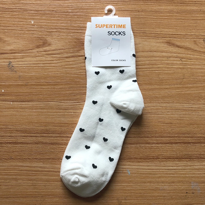 Vớ cotton nữ hình trái tim nhỏ
