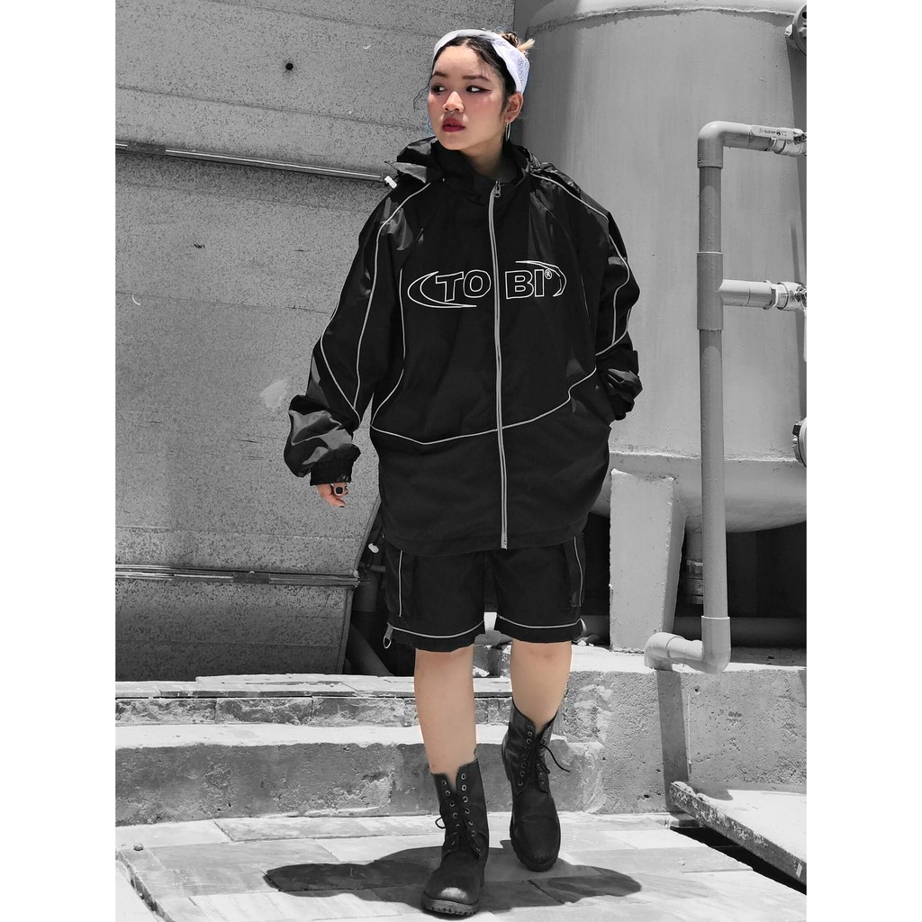 Quần short phản quang unisex chính hãng local brand TOBI - 100% Polyester | BigBuy360 - bigbuy360.vn