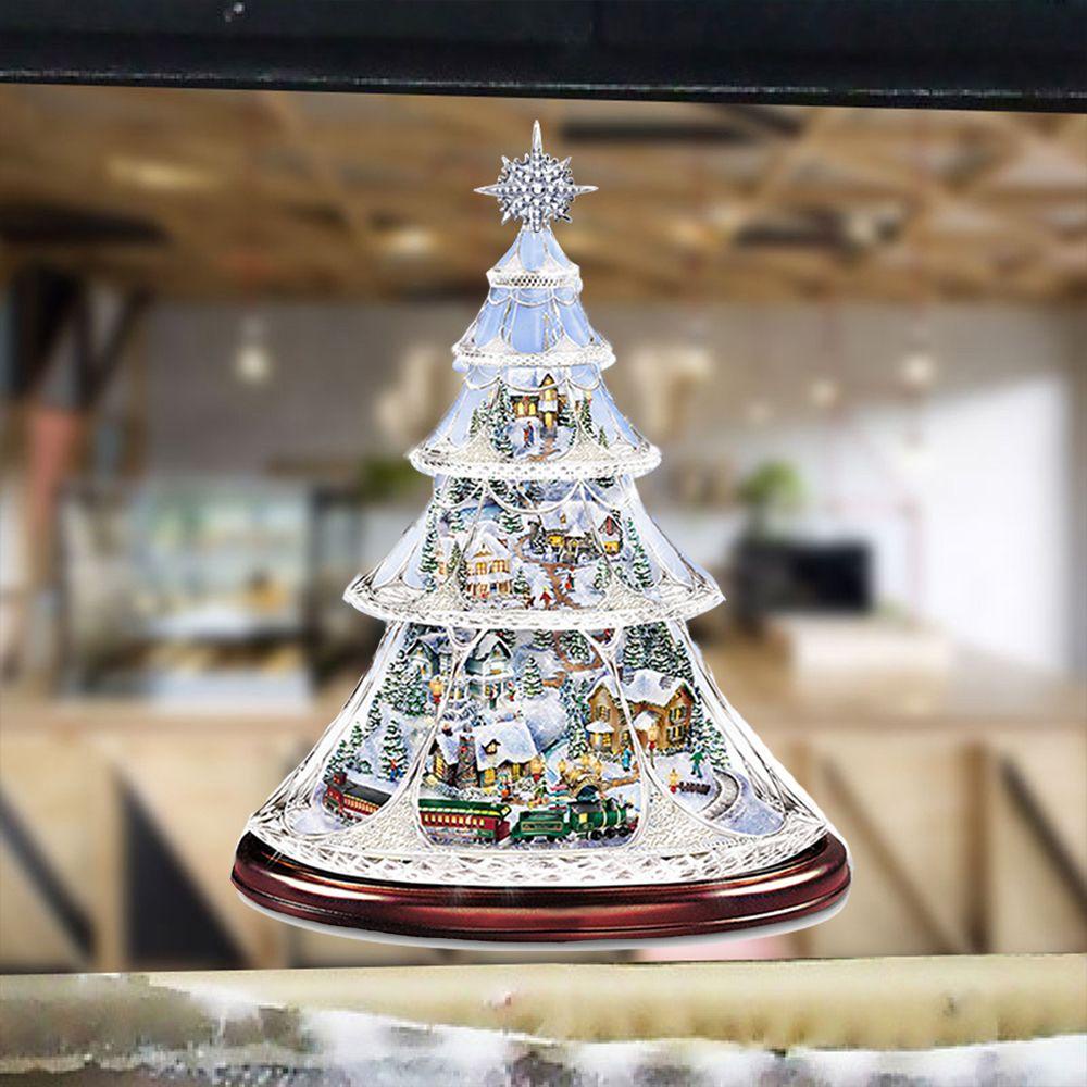 24 Sticker Dán Cửa Sổ Chống Nước Tĩnh Điện Trang Trí Giáng Sinh Năm Mới