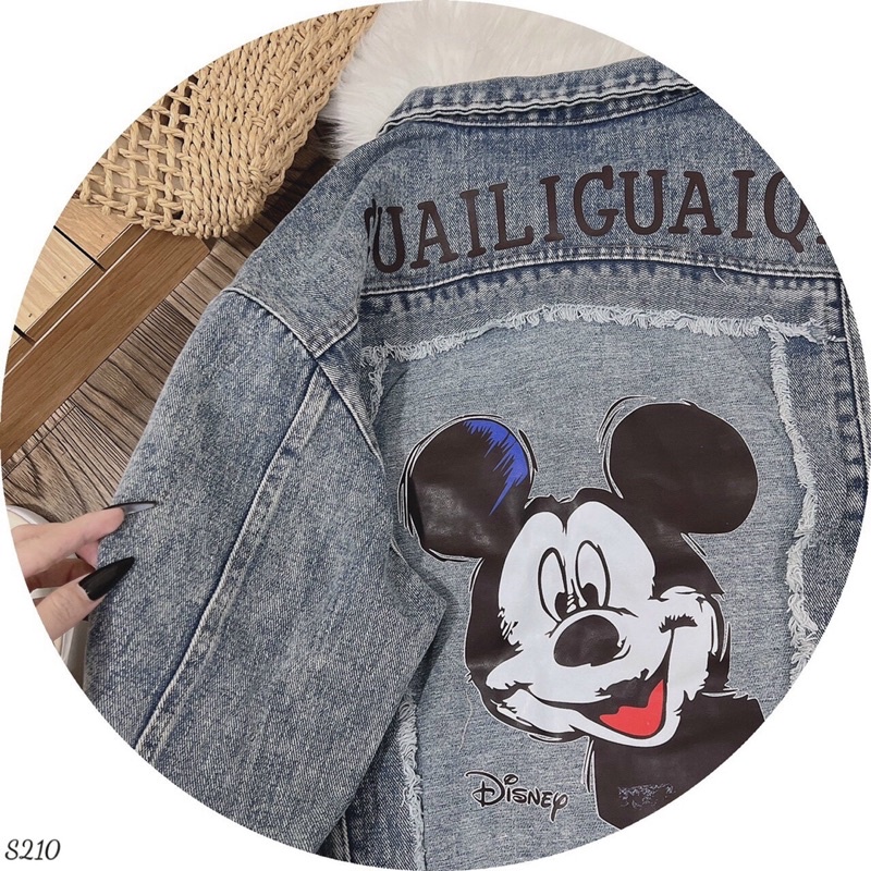 ÁO KHOÁC JEAN THÊU HÌNH MICKEY