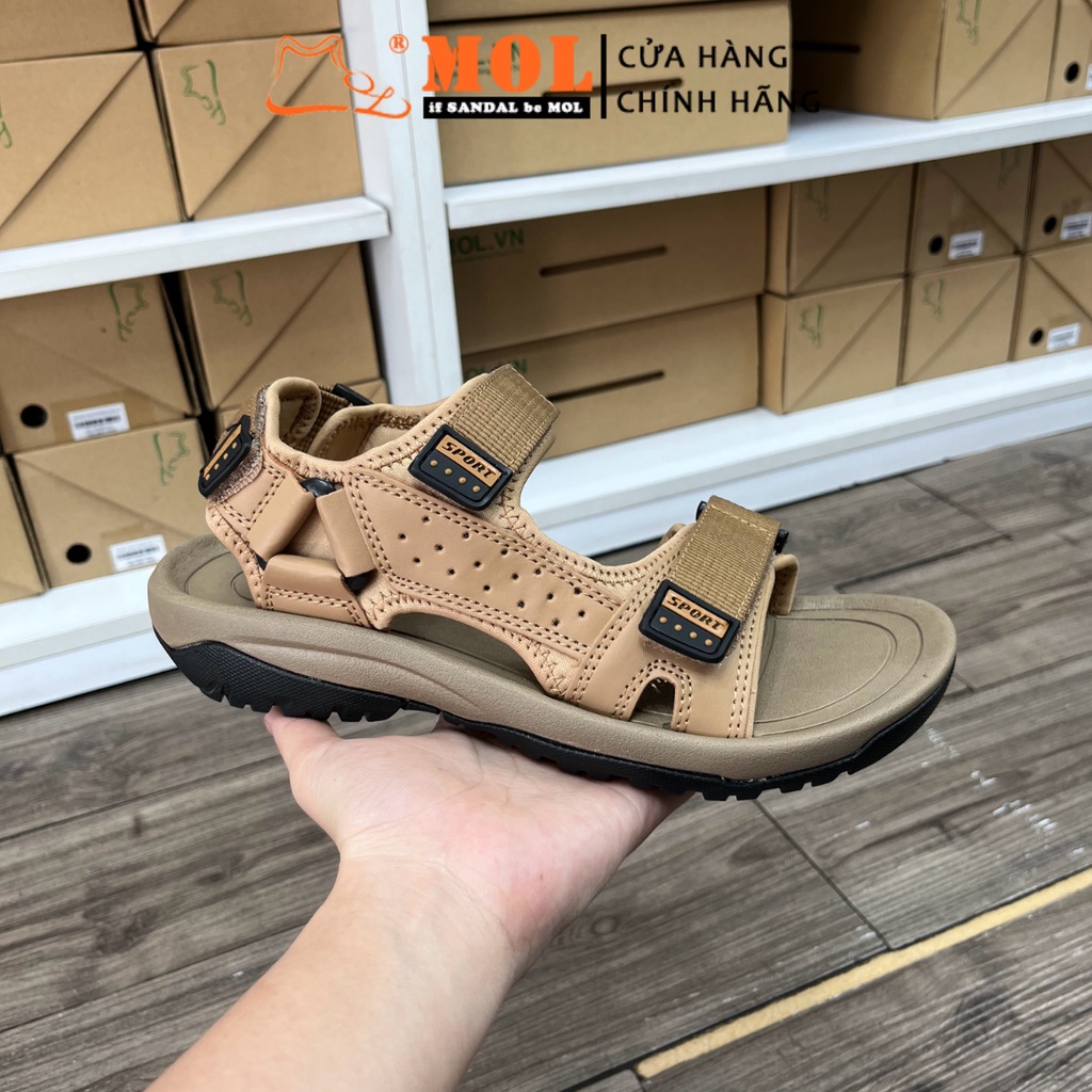 Giày Sandal Nam Hiệu Rova Quai Da Microfiber Siêu Bền Đi Làm Đi Học Mã RV972