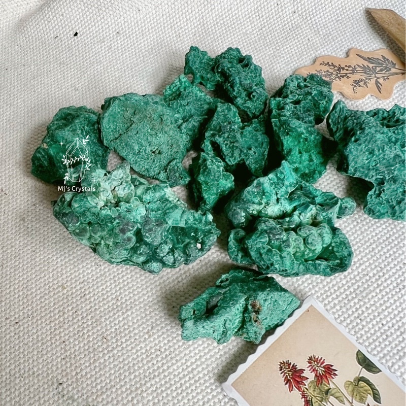 Đá thô Malachite xanh khổng tước sưu tầm, handmade, reiki, thanh tẩy thiền định