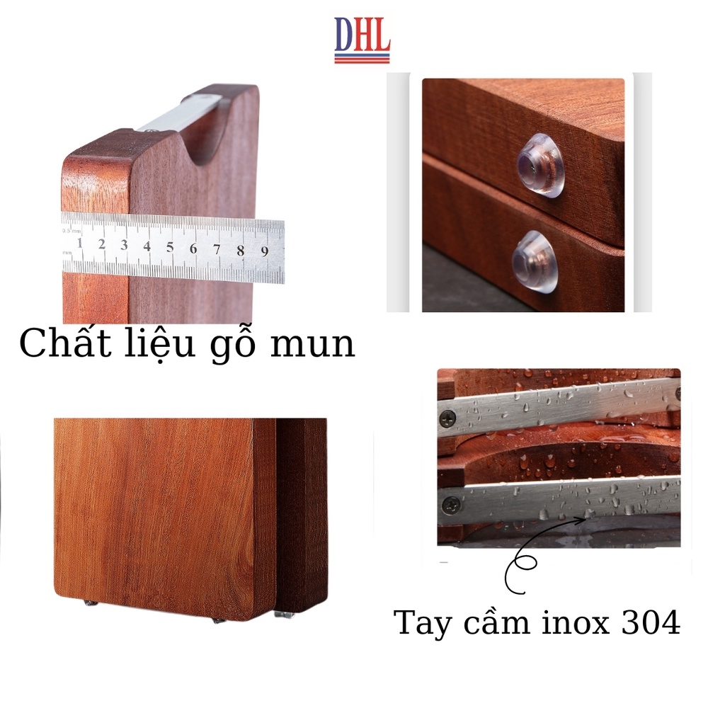 Thớt gỗ mun tự nhiên nguyên khối cao cấp ( hàng xuất khẩu )