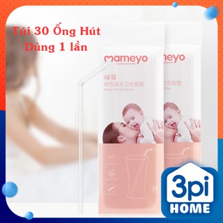 Ống hút Mameyo túi 30 chiếc tiện dụng cho mẹ bầu và sau sinh