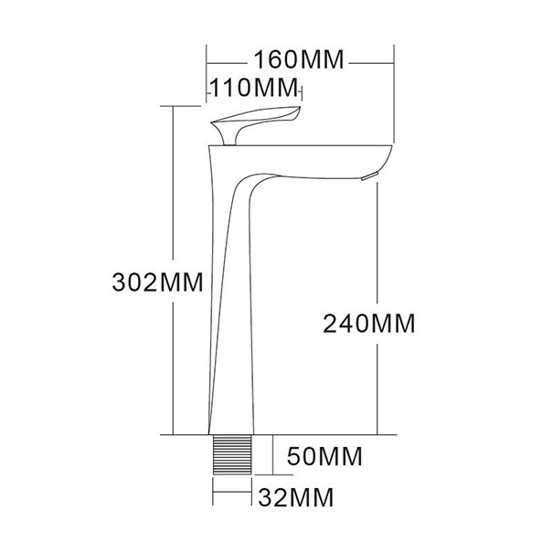 VÒI LAVABO THÂN CAO 30CM