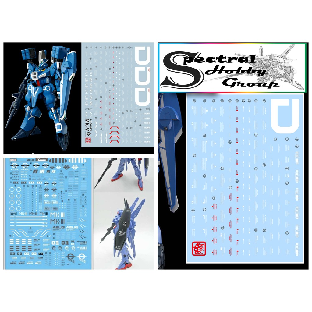 Decal nước dán mô hình Gundam MKIII MkV Mk-V