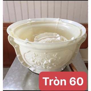 Bộ khuôn  đúc chậu cảnh ABS tròn 60 ( Có đế )