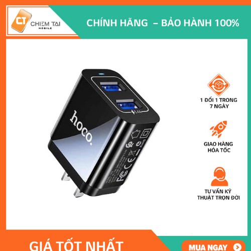 Bộ cốc và cáp sạc nhanh 2 cổng Hoco HK6 (Type-C, Lightning)