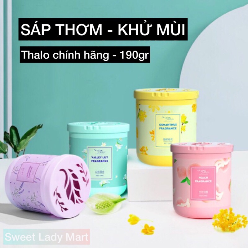 Sáp Thơm Phòng Khử Mùi THALO 190g - Phòng Ngủ Nhà Vệ Sinh Toilet Ô Tô Mùi Hương Tự Nhiên