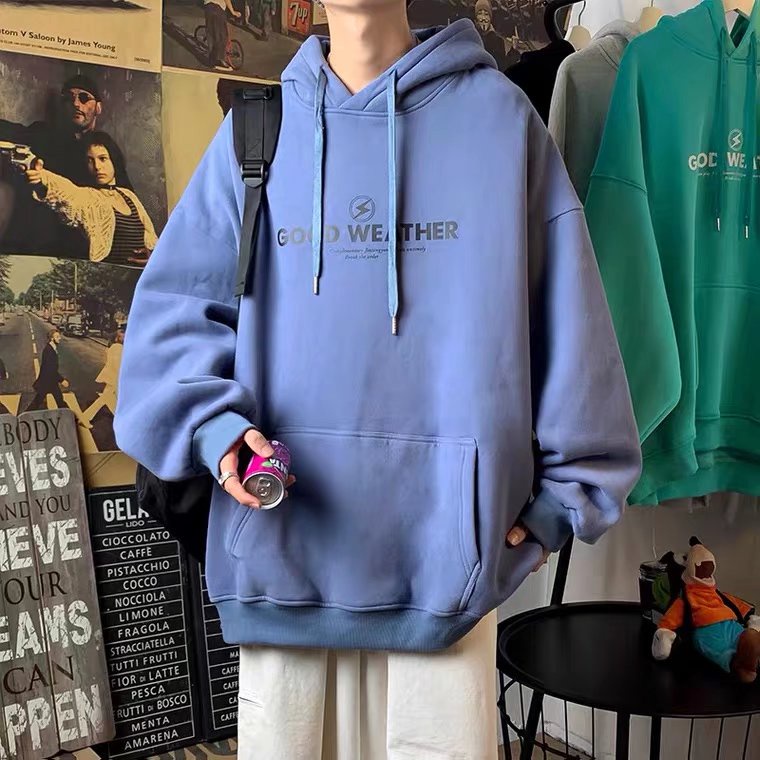 Áo hoodie Thể Thao Dáng Rộng In Chữ Phong Cách Hàn Quốc Thời Trang Mùa Đông Thoải Mái Cho Nam Và Nữ [M-5XL]