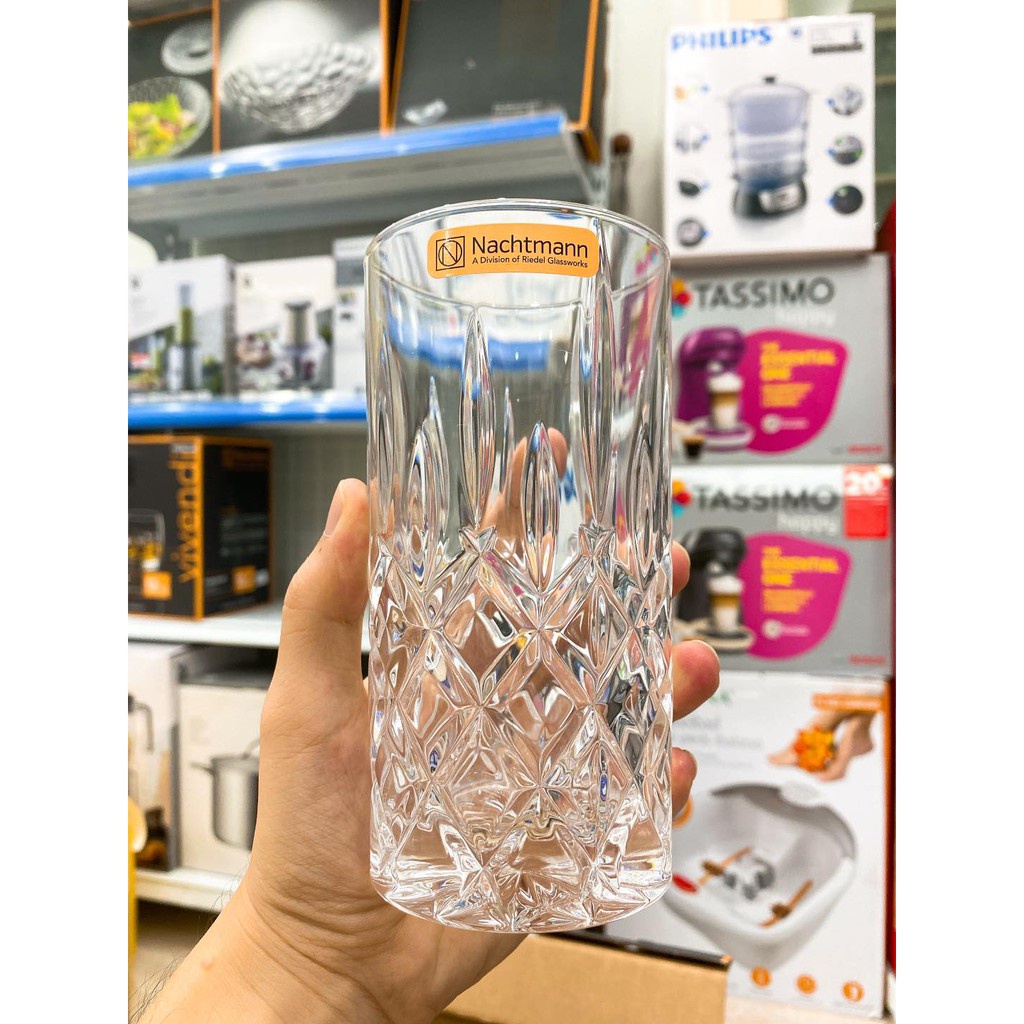 Set 18 cốc Nachtmann Noblesse Becher 245,295,375 ml 101764 - vân chéo và vân vuông