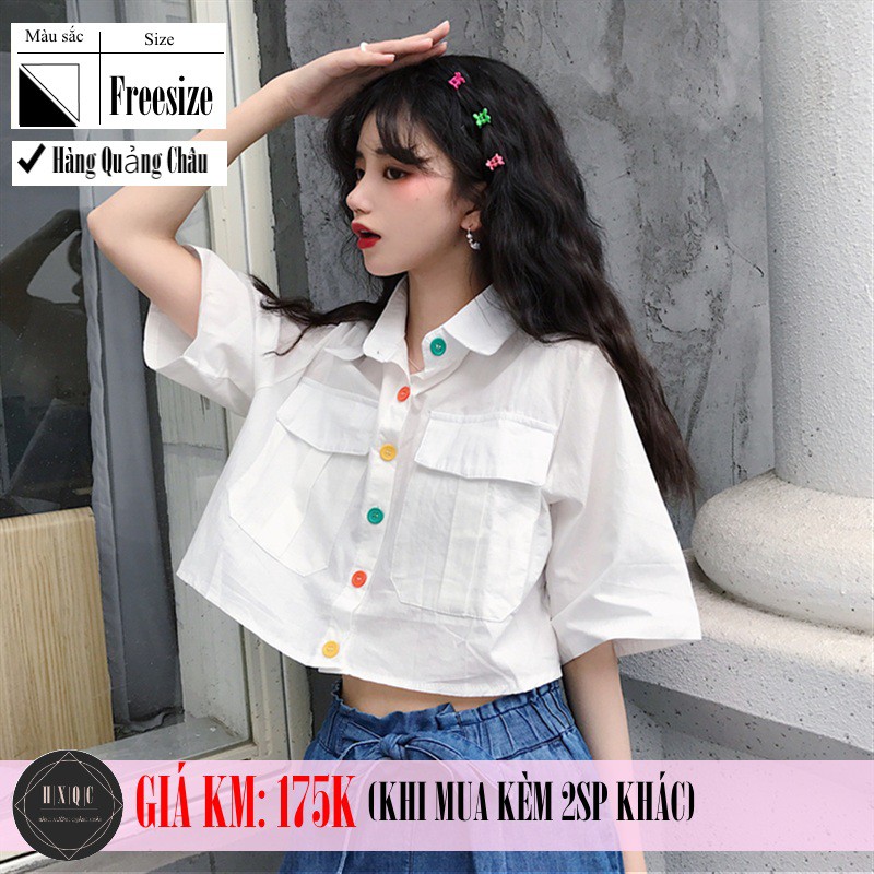 [SẴN] Áo kiểu croptop sơ mi Ulzzang Quảng Châu AS95