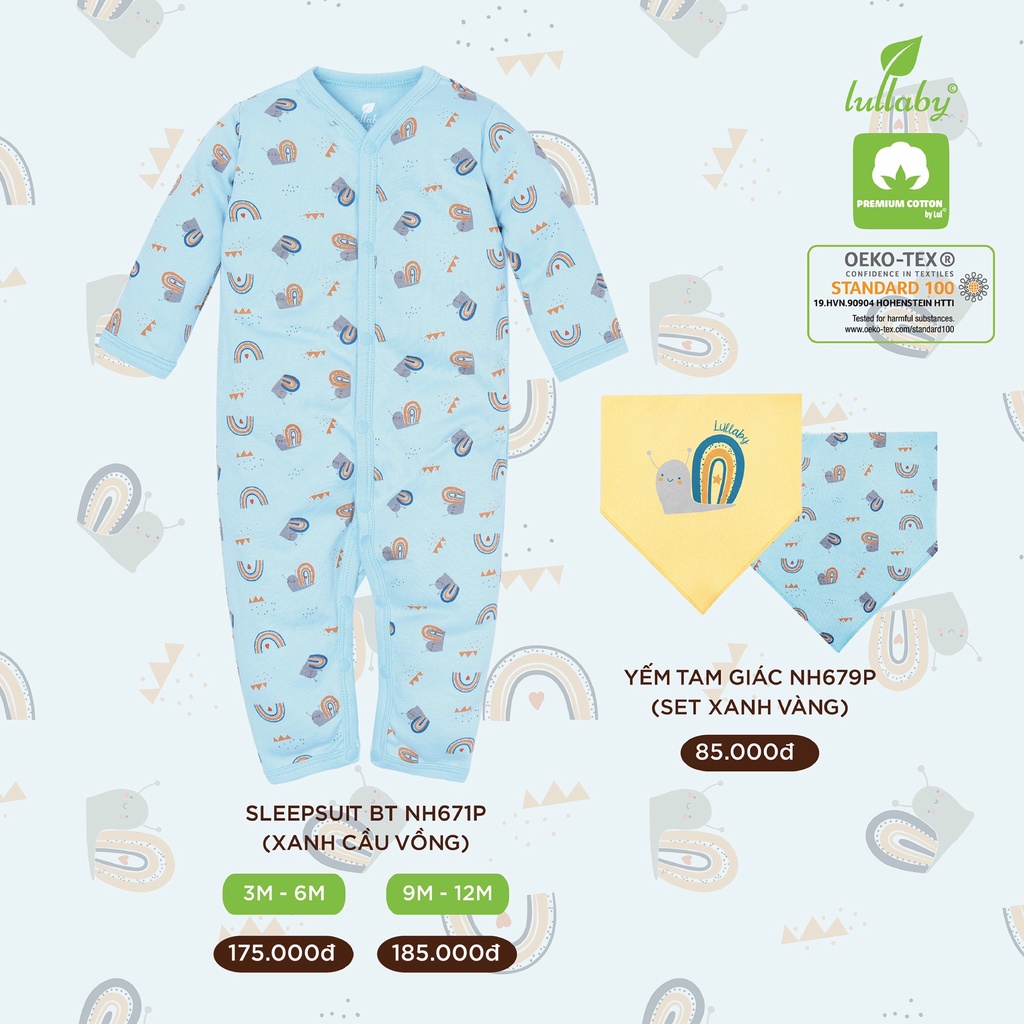 [CHÍNH HÃNG] Body liền quần cotton cao cấp Lullaby (NH15-19)