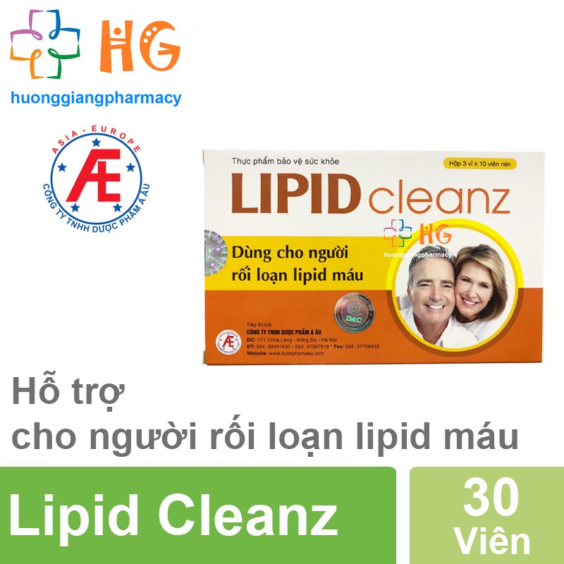 Lipid Cleanz - Giảm cholesterol trong máu, điều hòa mỡ máu, giảm sơ vữa động mạch (Hộp 30 viên)