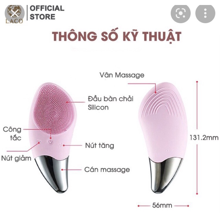 Máy Rửa Mặt Cao Cấp PROMAX Sóng Rung Giúp Loại Bỏ Vết Nám,Sạm,Mụn Cá Cho Làn Da Khoẻ Và Sáng Mịn Hơn Nhập Khẩu Chính Hã
