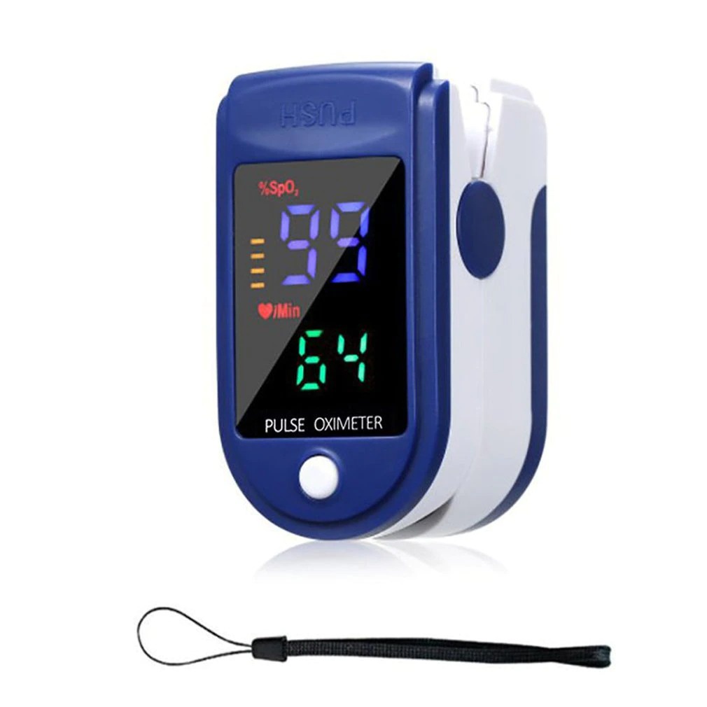 Máy đo nồng độ oxy SPO2, Đo Nhịp Tim , máy đo nồng độ oxy trong máu + 2 pin
