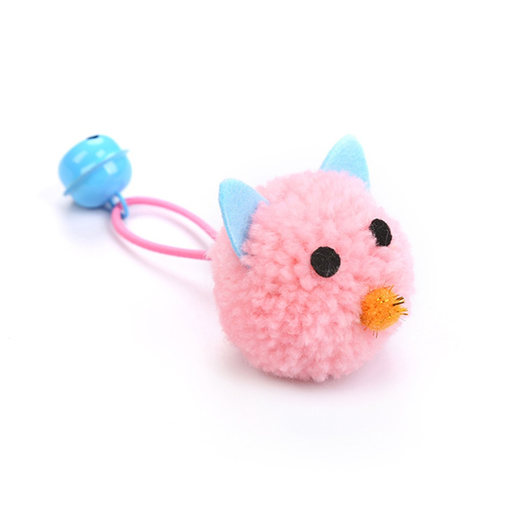 Đồ Chơi Bóng Đầu Chuột Nhồi Bông Nhiều Màu Sắc Tương Tác Với Mèo Cưng