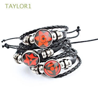 Vòng tay dây da bện mặt hình phong cách phim anime Naruto