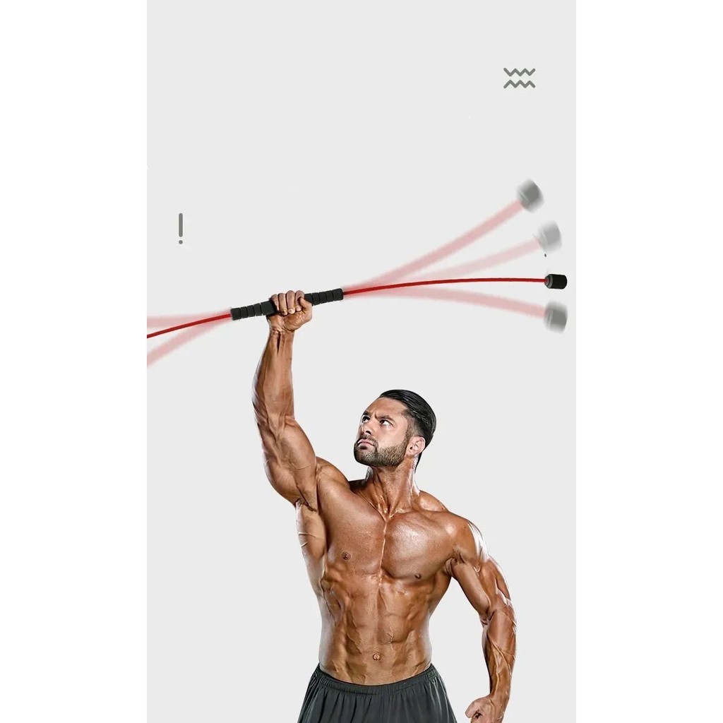 Dụng Cụ Fitness Tập Thể Dục, Thanh Rung FLEX BAR Đàn Hồi Tập Gym Đa Năng Làm Gọn Cơ Thể Săn Chắc Các Cơ Tại Nhà Siêu Bền