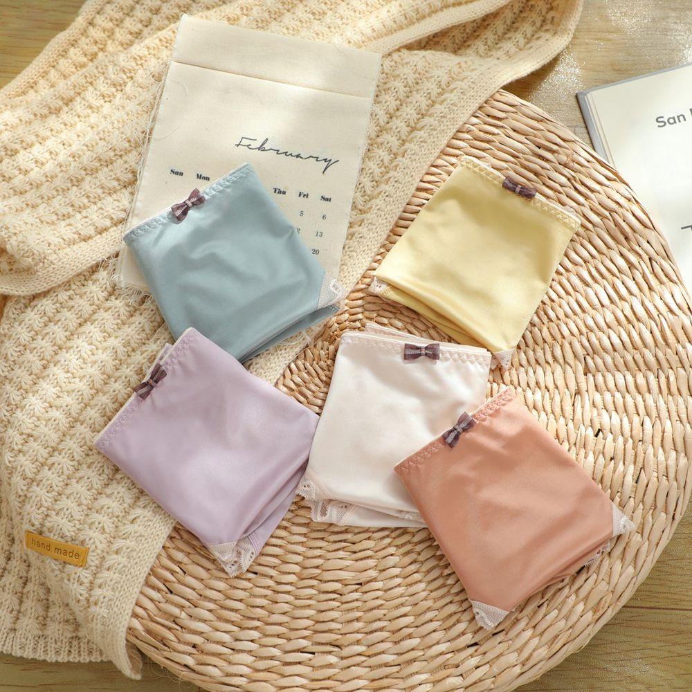 OCEANMAP Quần Lót Satin Cotton Màu Sắc Ngọt Ngào Quyến Rũ Cho Nữ