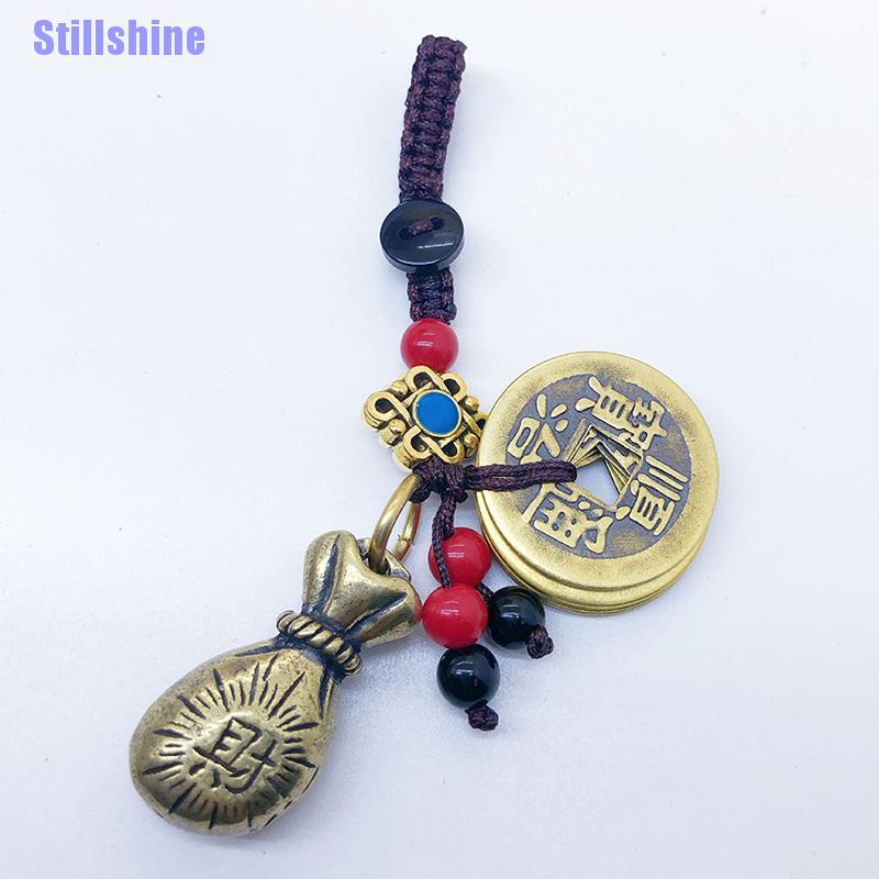 Móc khóa phối hình túi tiền may mắn chất lượng cao