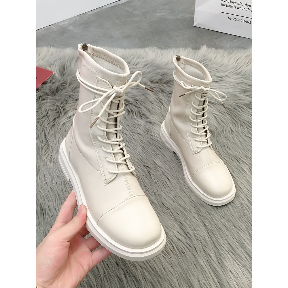 Boots da cao cổ đan dây đế 3cm ulzzang