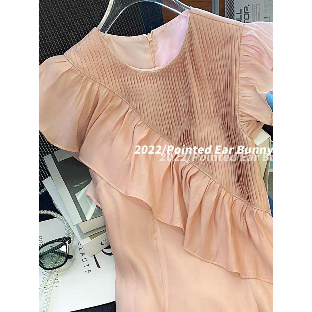 Đầm Liền Thân Chất Vải Tơ Hàng Quảng Châu Siêu Mềm Màu Sắc Tôn Da - S112
