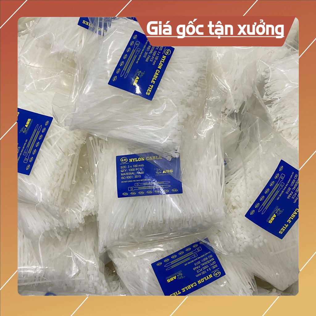 1Kg Dây Rút Nhựa Đủ Kích Thước Màu Trắng, Đen