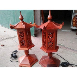 đèn thờ gỗ cao 48cm