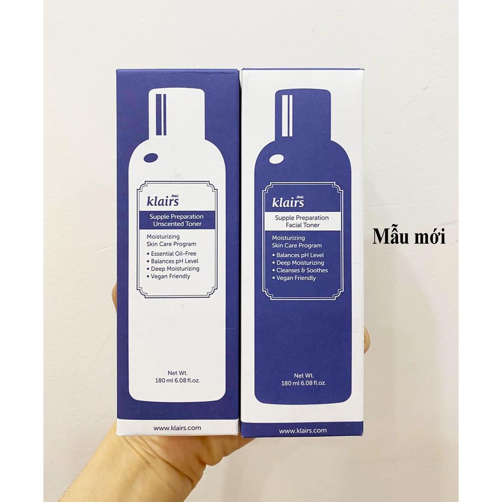 Nước hoa hồng Klairs dưỡng ẩm cho da nhạy cảm Dear Klairs Supple Preparation Toner 180ml