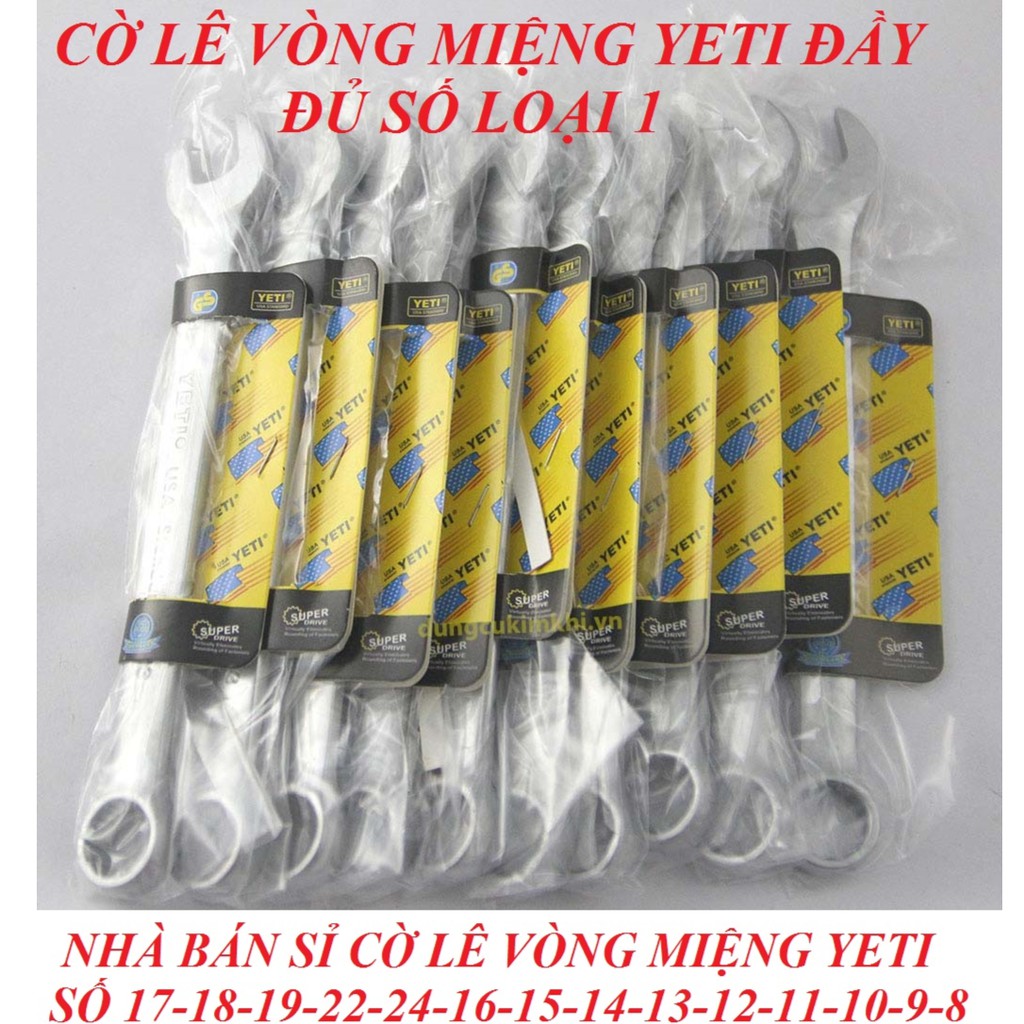 Cờ Lê Vòng Miệng YETI Đầy Đủ Các Số Từ 6mm - 32mm (Chính Hãng 100% Như Hình)