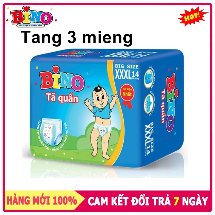 Tã quần bino big size XXXL14 + 6 miếng ( 18kg - 35kg )