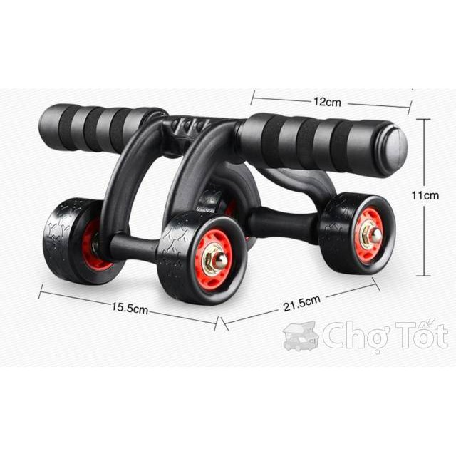 [Free ship 99k giao tại HN + HCM]con lăn tập bụng 4 bánh