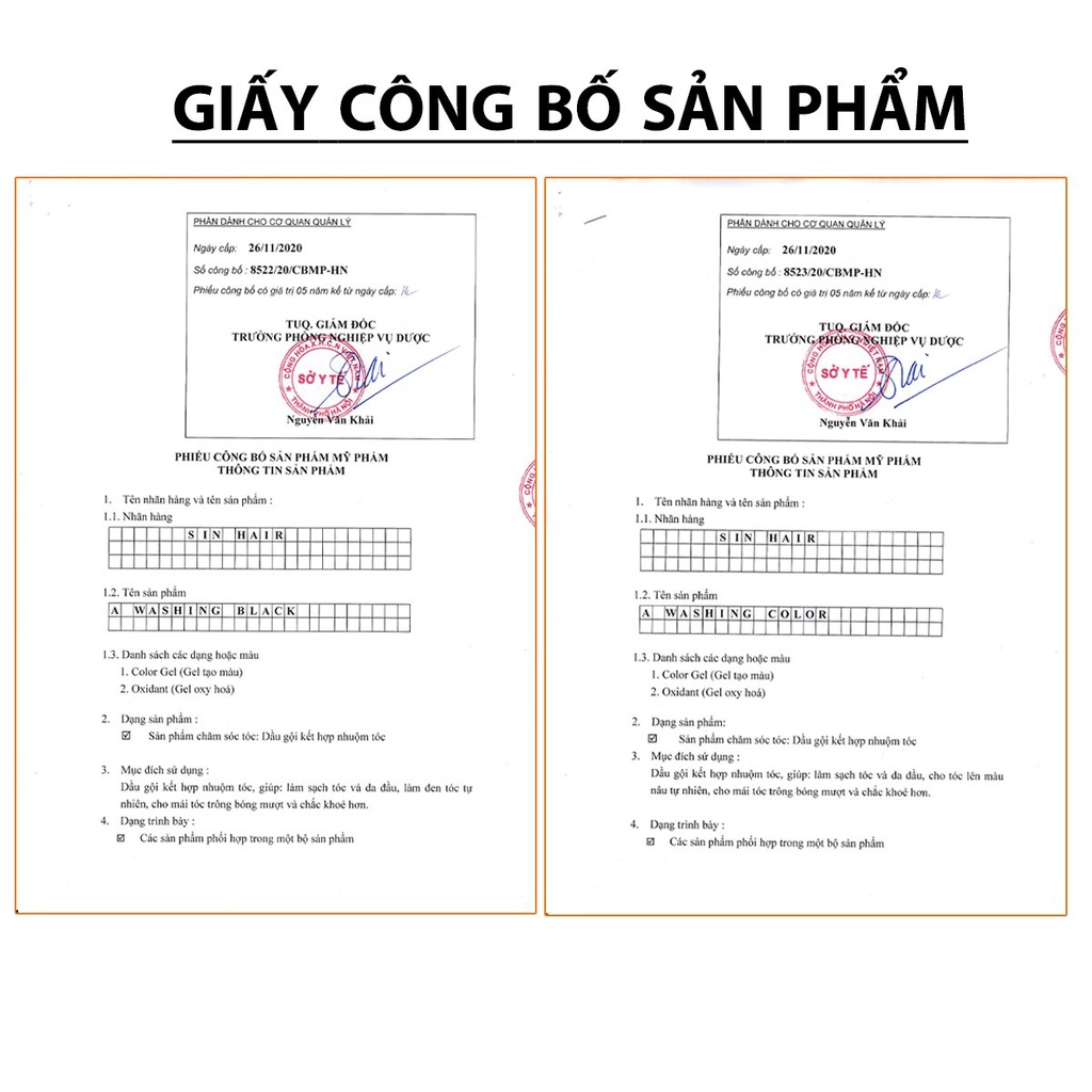 Dầu gội phủ bạc nhân sâm SIN HAIR, dầu gội nhuộm tóc số 1 Nhật Bản 100% tự nhiên, 1 chai 500ml