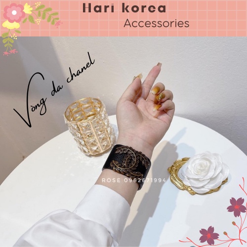 Lắc Tay Da chan€l    Cao cấp Mã VT86 - Hari Korea Accessories