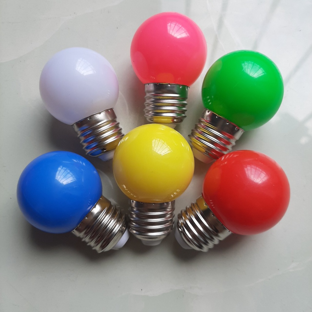 Bóng chanh 1w đủ loại màu bóng tròn trang trí trong nhà ngoài trời