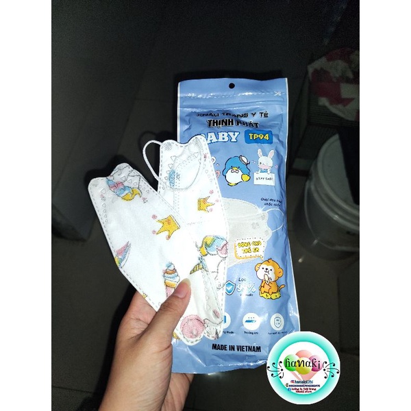 Set 100 - 500 cái khẩu trang trẻ em KF94 [ Hàng chính hãng ]