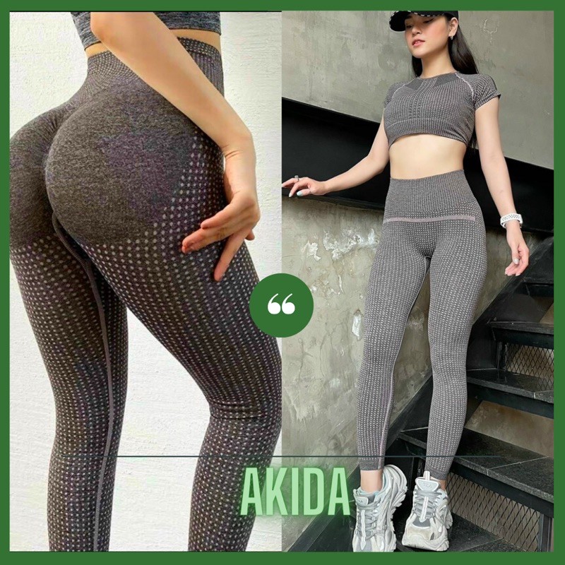 Bộ Tập Gym Yoga Chấm Bi Coptop Tay Ngắn Có Mút Lót Quần Legging Lưng cao