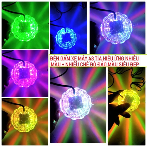 💥 ĐÈN GẦM XE 48 TIA ĐẢO MÀU CỰC ĐẸP 💥 - ĐỒ CHƠI XE MÁY💥 - 48 TIA