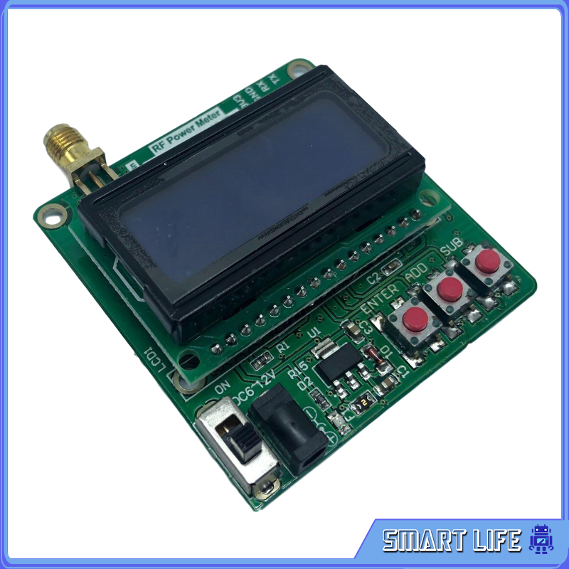 [Smart Life 🔑]LCD Backlight Digital Display RF Power Meter Module -75~+16dBm Aluminum